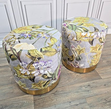 Pair Vintage Upholstered