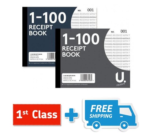 Receipt book 100 - receipt, 1-100