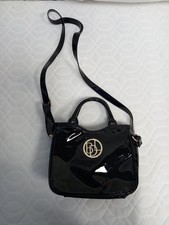 ? Debenhams Black Top Handle Bag With Long Strap Preloved