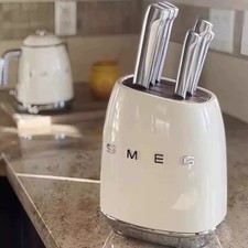 For SMEG Kitchen Retro Home Stainless Steel Knife Frame （without kitchen knives）