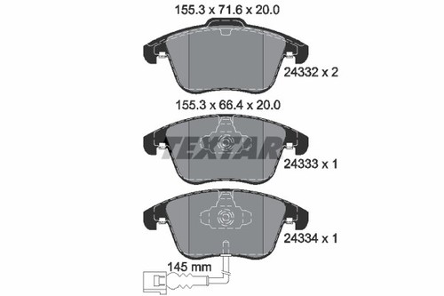 New brake pad set - disc,