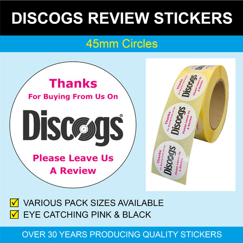Discogs review stickers 45mm - stickers,