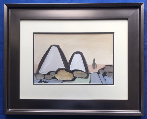 Original irish art gouache - art,