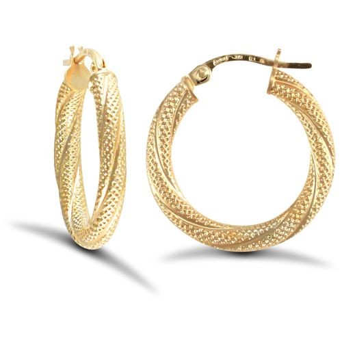 Creole earrings 9ct yellow - earrings,