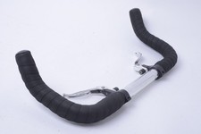 Bullhorn Handlebars with Inline Brake Levers and Bar Tape 400mm Silver (BL482)