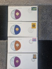 Joblot 4 Coins of All Nations with Stamp U C Franklin Mint