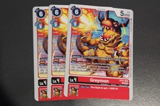 Digimon TCG (2020) - BT23-008 - 3x Greymon - Red - Uncommon