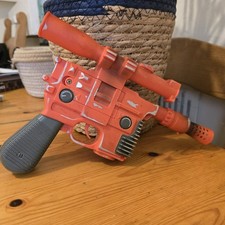 STAR WARS HAN SOLO TOY GUN PISTOL LASER BLASTER COSPLAY 1996 disney tours ORANGE