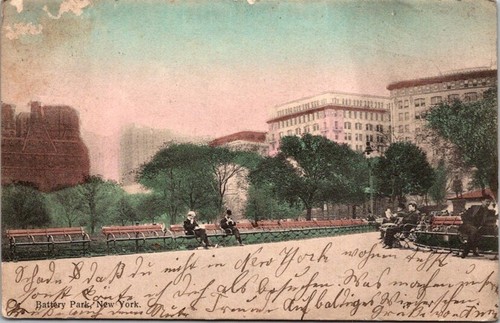 Vintage postcard sitting - postcard, on