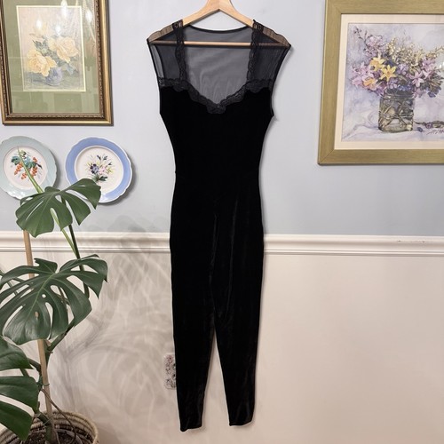 Vintage 90s black velvet - 90s,