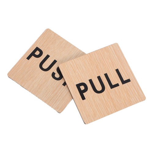 2pcs pull push door signs - push,