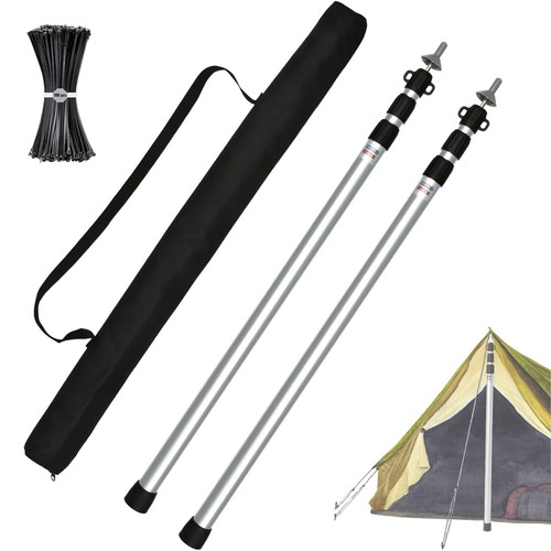 230cm tent poles - 2x, telescopic