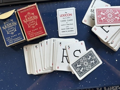 Vintage lexicon card game - card,