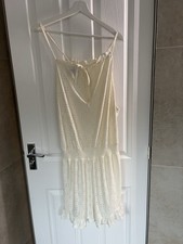 Ladies Lipsy Cream Sleeveless Playsuit Size Large