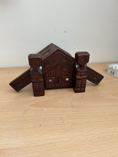 Maori wooden match - box, holder