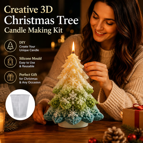 Christmas tree candle - christmas,