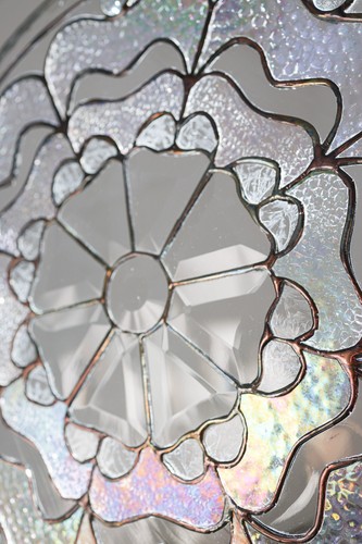 Round beveled iridiscent - beveled,