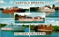 1971 Nautical Norfolk Broads Holiday Cruisers postcard J Salmon posted