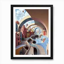 Optical Illusion Of Cityscape