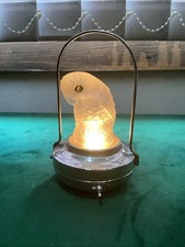 RARE 1930s FROSTED GLASS PARROT PIFCO BATTERY NIGHT LIGHT WORKING