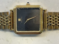 Zenith Gents Quartz Watch. Gold Plated On Stainless Steel Bracelet.