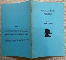 Sherlock Holmes. Robert A. Cutter, editor - Sherlockian Studies