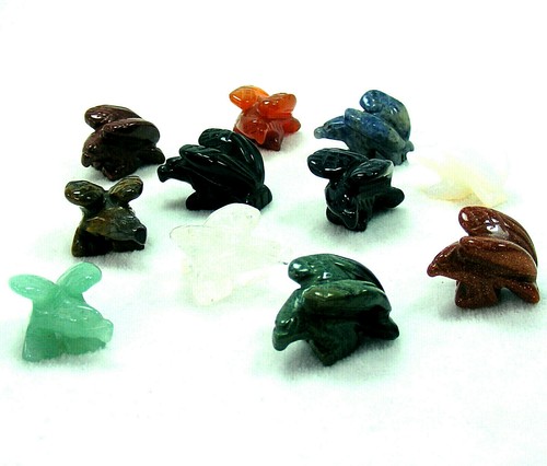 Gemstone eagle hand - eagle, carved