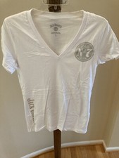 Jack Daniels Ladies NEW T- shirt White V Neck Tee Size L