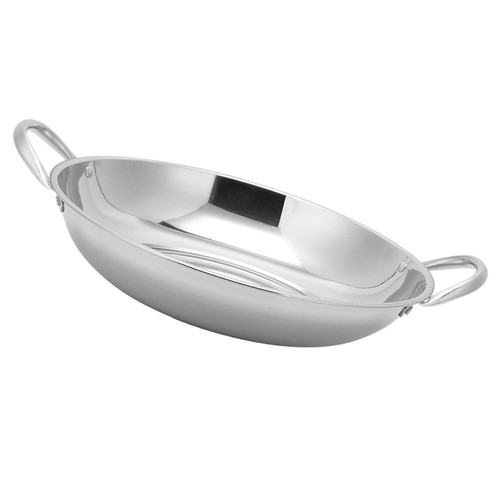 24cm stainless steel wok pan - stainless,