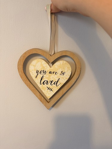 Heart love wooden hanging - heart/love,