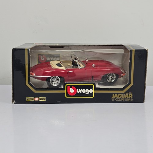 Burago jaguar coupe red - jaguar,