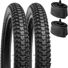 YunSCM 2-Pcs Foldable 16" Bike Tyres 16x2.125 Tires 57-305 and 16" Bike Tubes A
