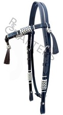Western Blak Leather Headstall