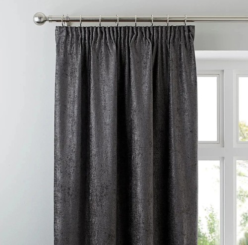 Dunelm dark grey - grey, chenille