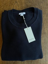 Sunspel Cotton Jumper - Navy