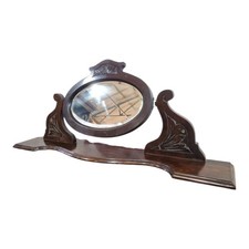 Antique vintage carved wall mounted mirror - hall mirror - with shelf