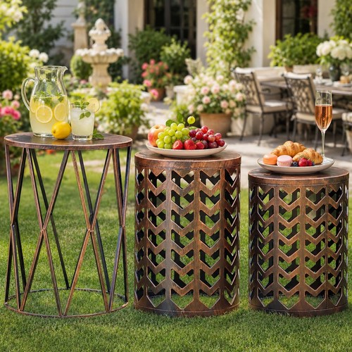 Outdoor side tables set of - y&m,