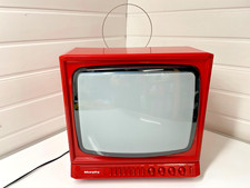Vintage Murphy TV 14” inch CRT Television Red - Retro - Film Prop, Store Display