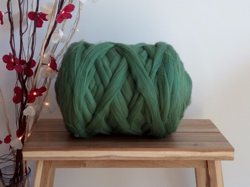 Dark olive green merino wool - dark,