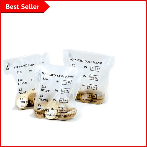 Reusable plastic coin bags - coin,