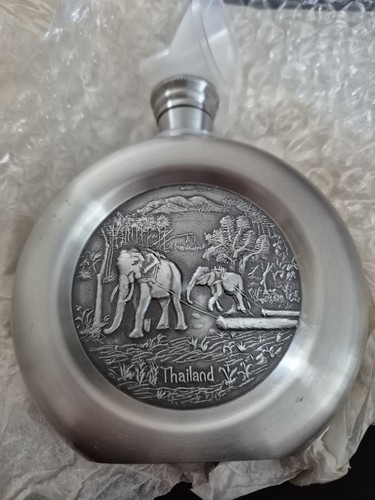 Pewter elephant hip flask from - hip,