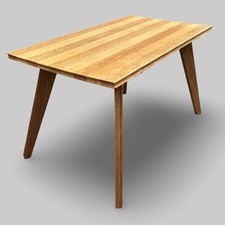 Mid Century Oak And Beech Small Occasional Side Coffee Table With Splayed Legs