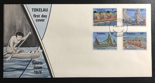 Tokelau islands 1978 canoe - tokelau,