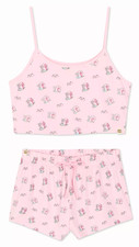 Ladies Pyjamas GARY SNAIL SPONGEBOB Women 18/20 Crop Cami Vest Shorts Primark
