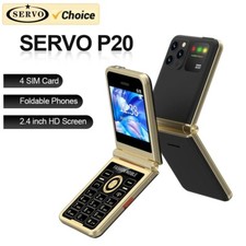2.4" GSM Unlocked SERVO P20 4 SIM Standby Folding Mobile Cell Phones Speed Dial