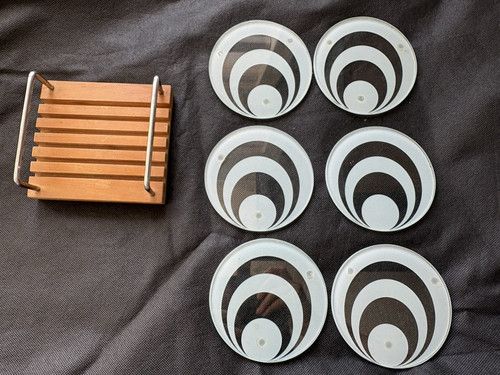 Set frosted glass swirl - of, 6