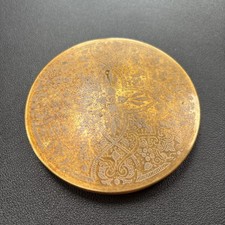 Vintage Le Rage Powder Compact  Mirror Gold Tone 1940’s Make up - Large