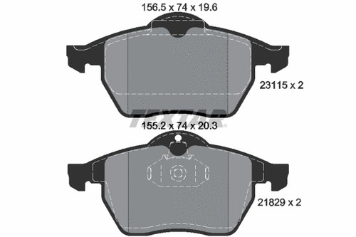 Front brake pad set - front, disc
