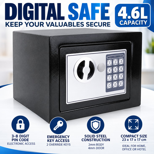 Digital safe box steel - digital,