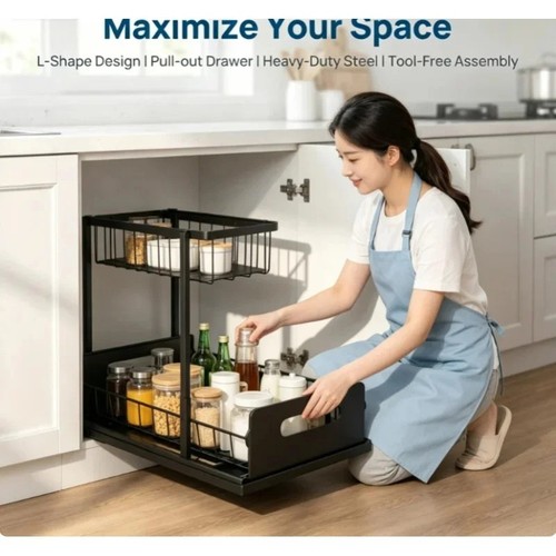 Tier pull out basket - out, kitchen